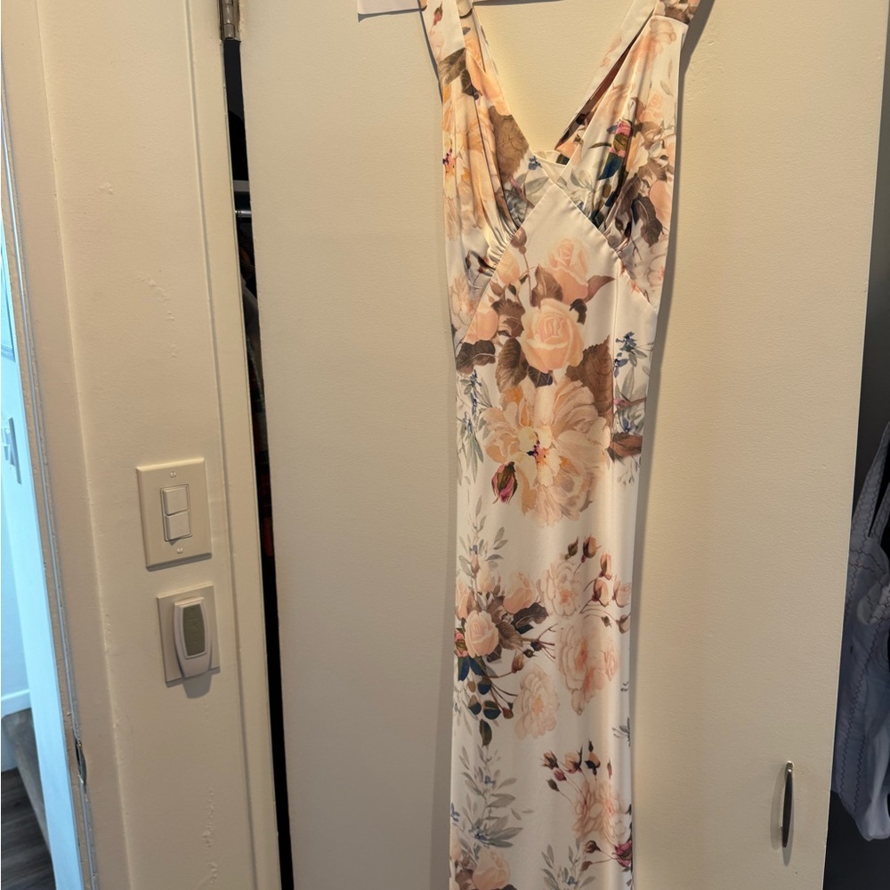 Birdy Grey Floral Maxi Dress in Cream and Pink